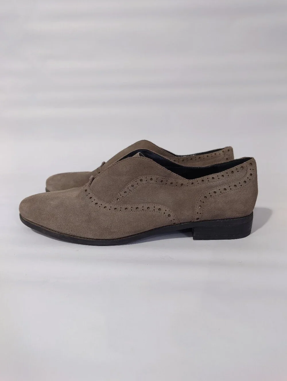 Franco Sarto Women’s Taupe Suede Oxford Shoes Size 9.5 M